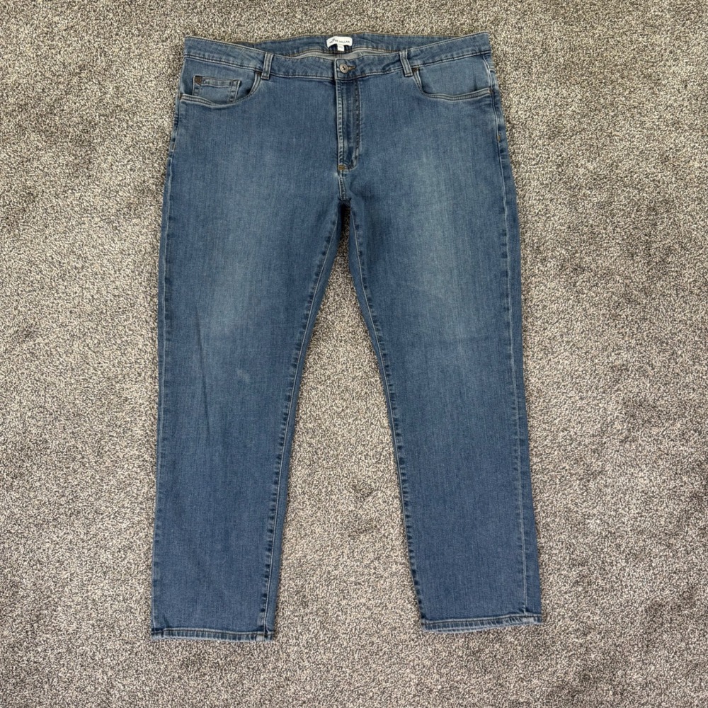 Peter Millar Straight Leg Fit Jeans Mens 42x30 Medium Wash Blue Stretch Denim